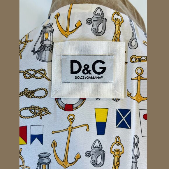 D&G Women's Tan Suede Bomber Style Jacket - Women Italian Size 44 - Picture 12 of 16